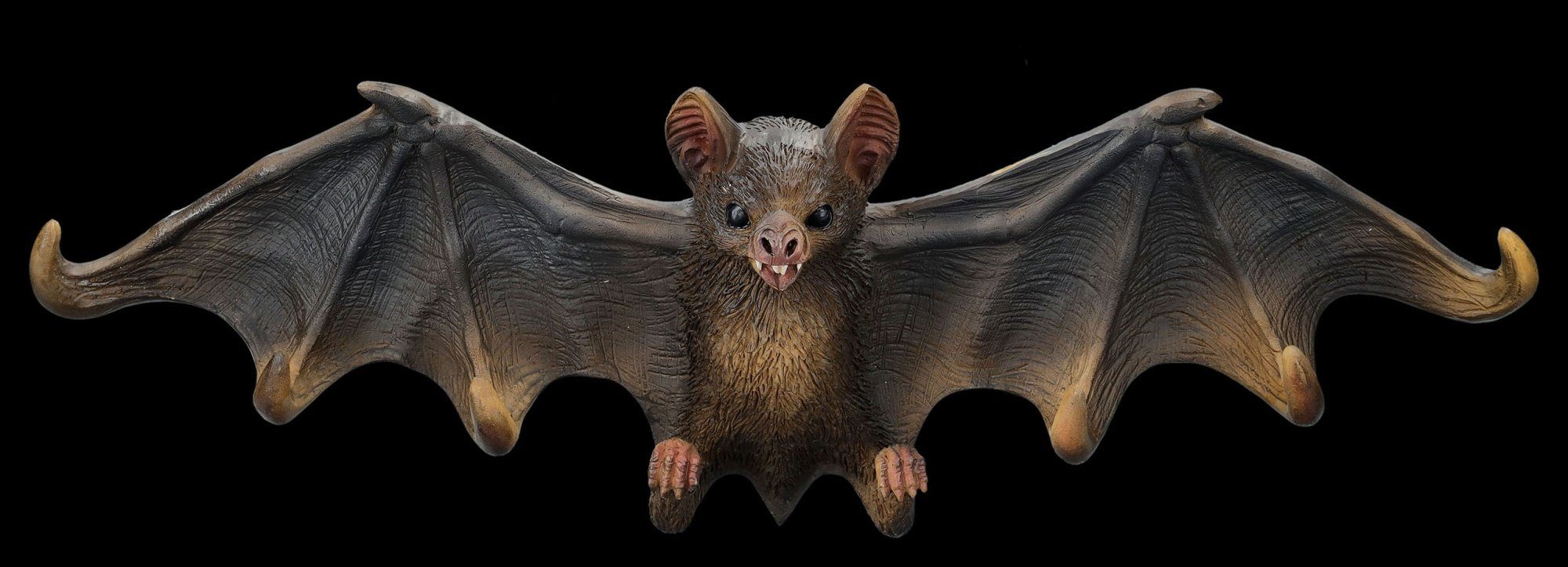 Figuren Shop GmbH Schlüsselbrett Schlüsselbrett - Braune Fledermaus - Tierfigur Fantasy Wanddeko