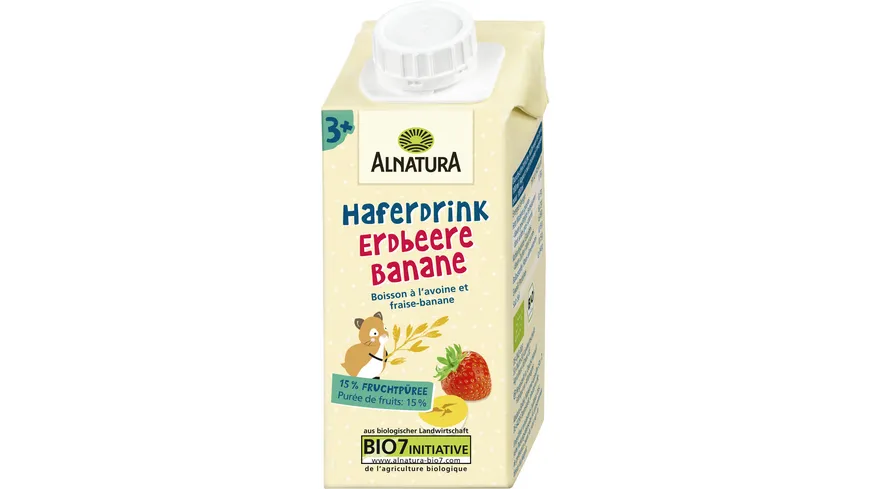 Alnatura Bio Haferdrink Erdbeere-Banane 200 ml