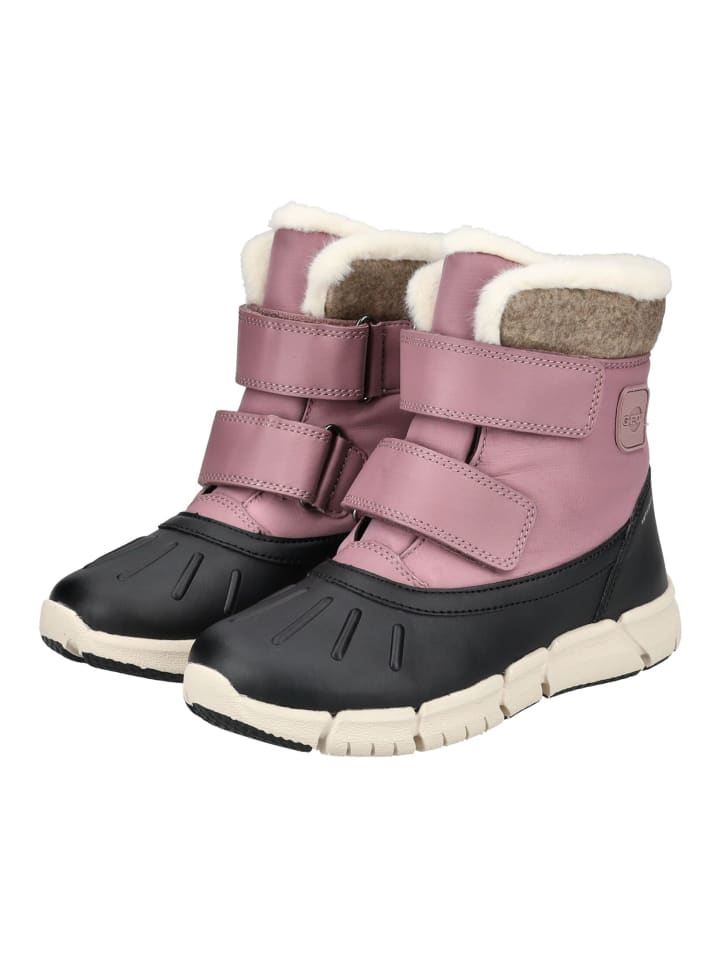Geox Stiefelette in Schwarz/Rosa günstig kaufen