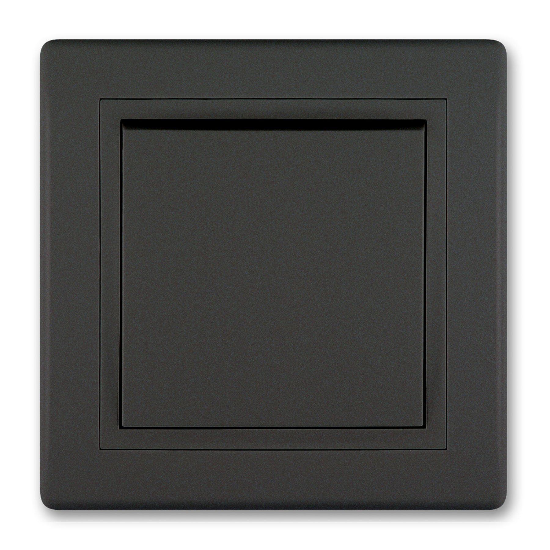 Aling Conel Lichtschalter Prestige Line Schalter ohne Glimmlampe Schwarz Soft Touch (Packung), VDE-zertifiziert