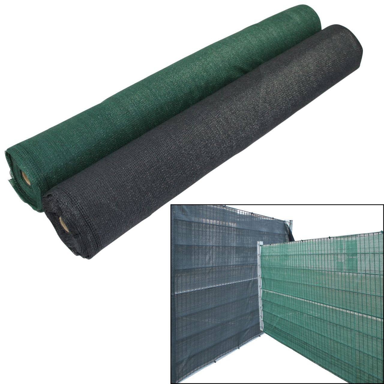TOP MULTI Tennissichtschutz Tennisnetz Bauzaun Gartenzaun ANTHRAZIT 1,6m x 25m