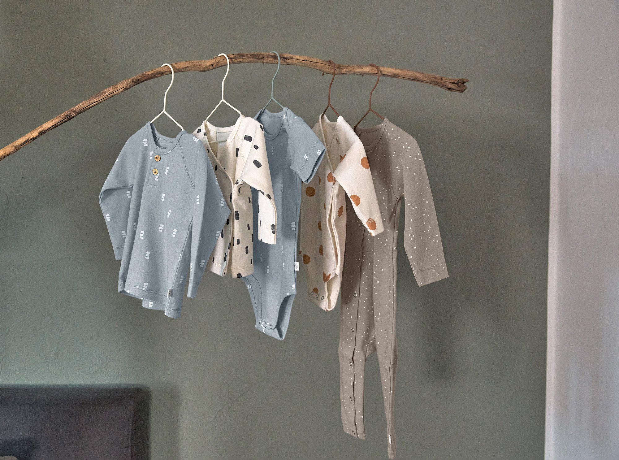 Baby Wickelbody kurzarm - Bio Baumwolle, Blocks, Hellblau