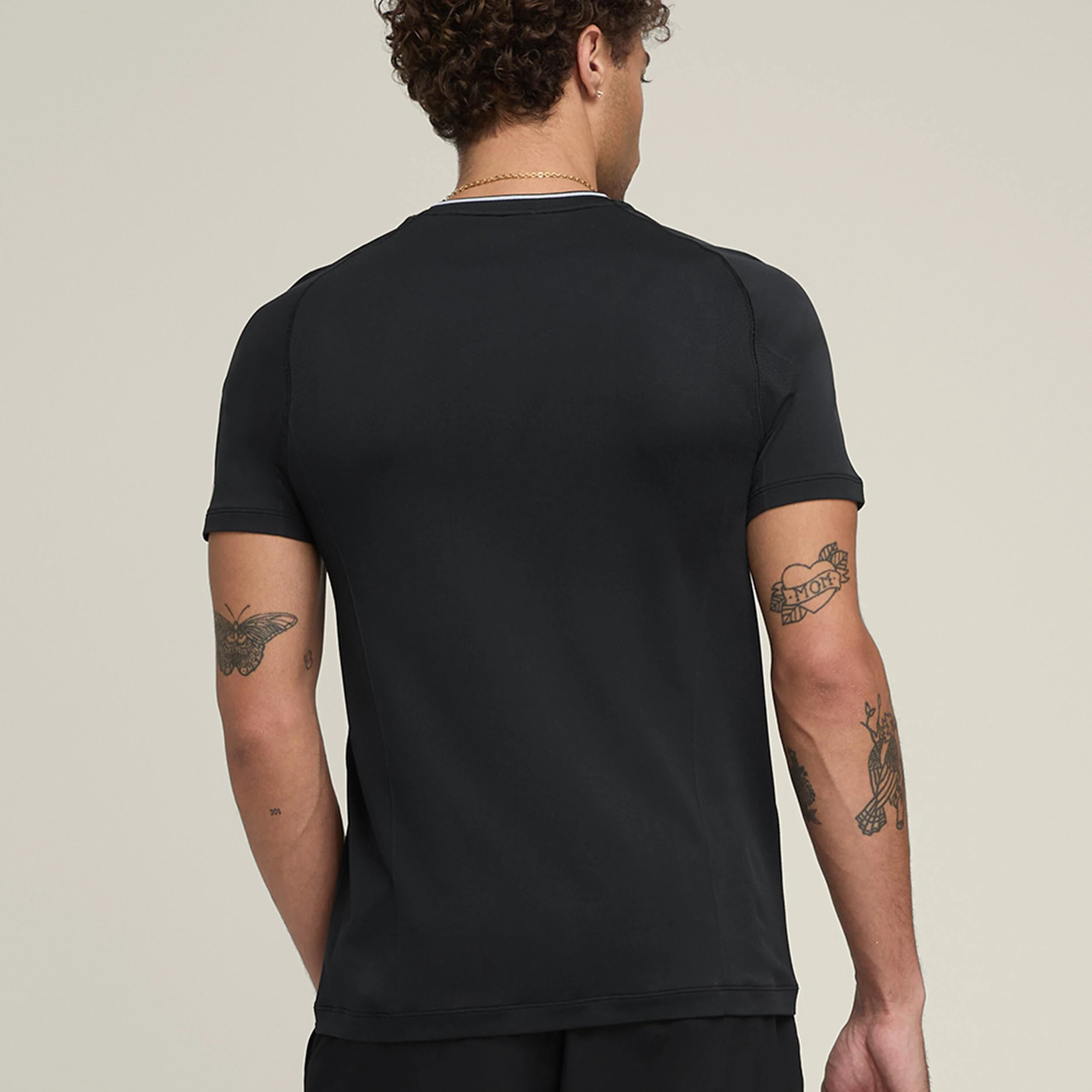 Team Players Seamless Crew T-Shirt Herren - Schwarz