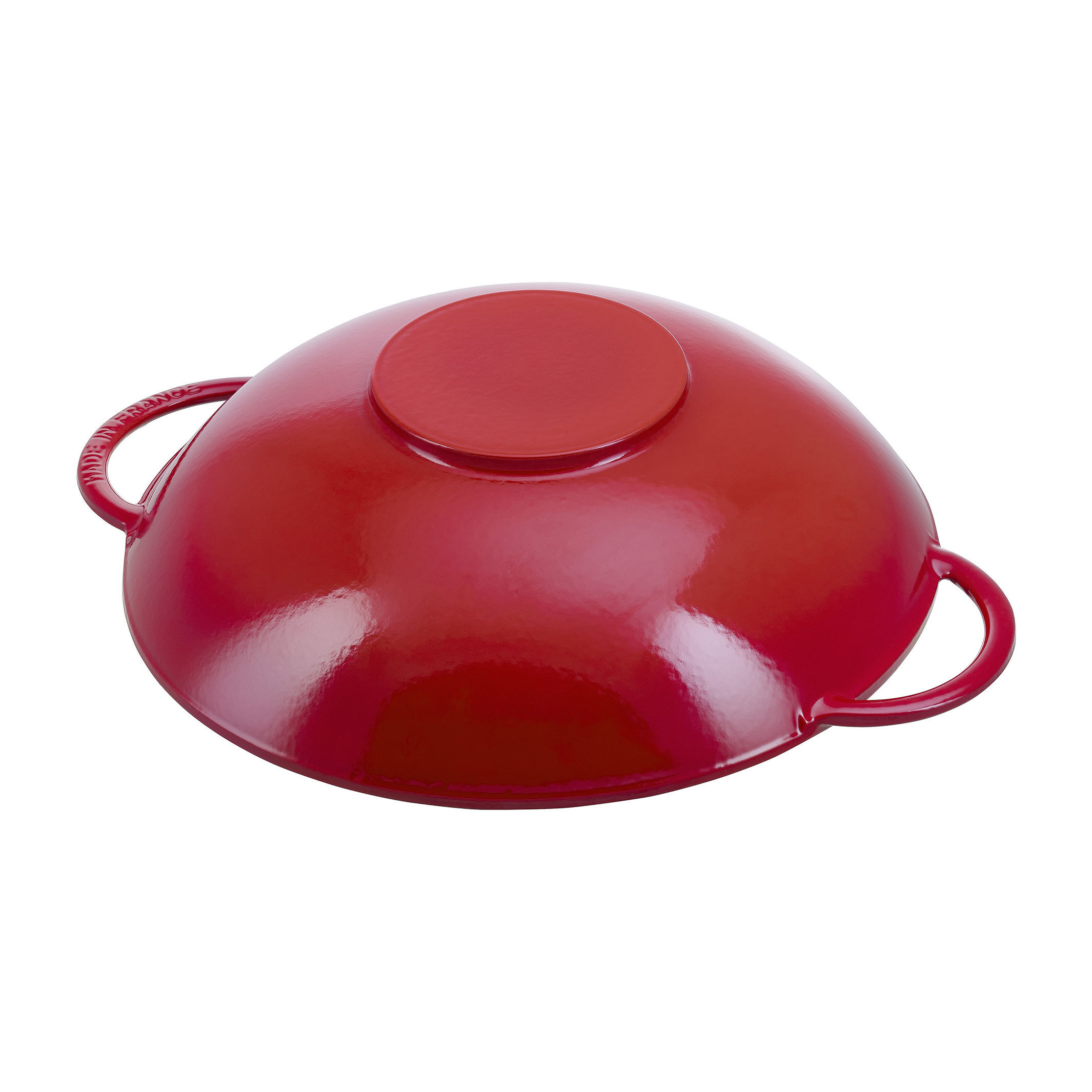 Wok mit Glasdeckel 37 cm, Gusseisen