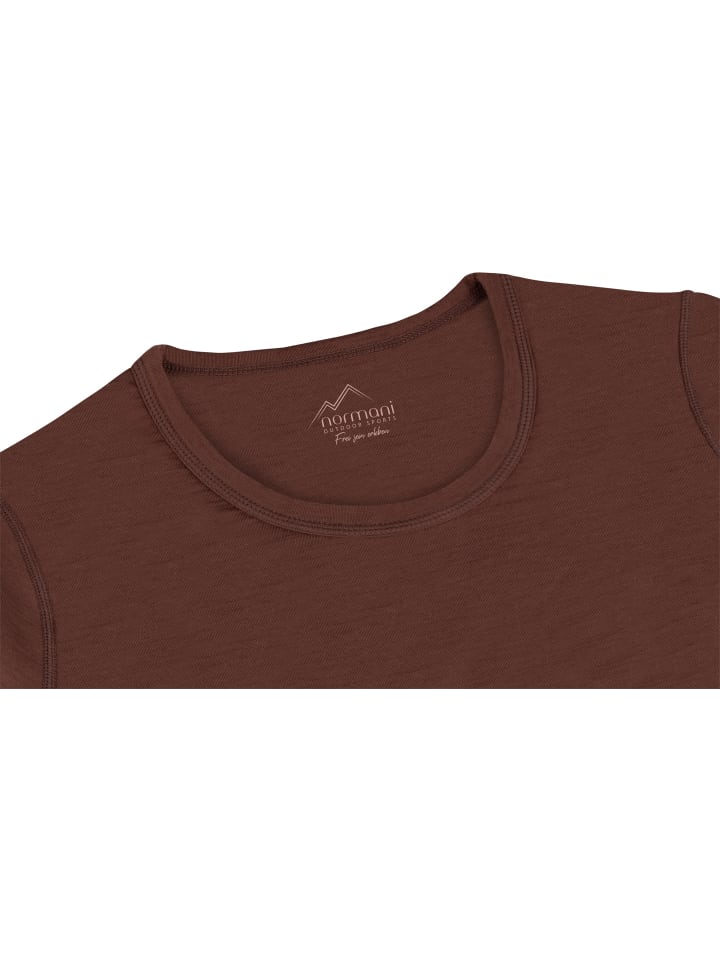 Normani Outdoor Sports Merino Umstands-Langarm-Shirt Cambria in Braun günstig kaufen