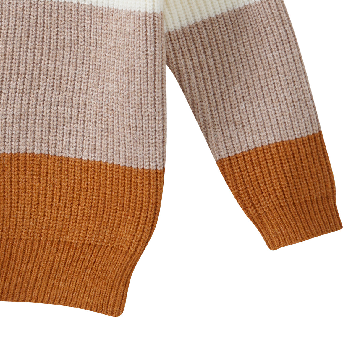 Mädchen Strickpullover mit Blockstreifen