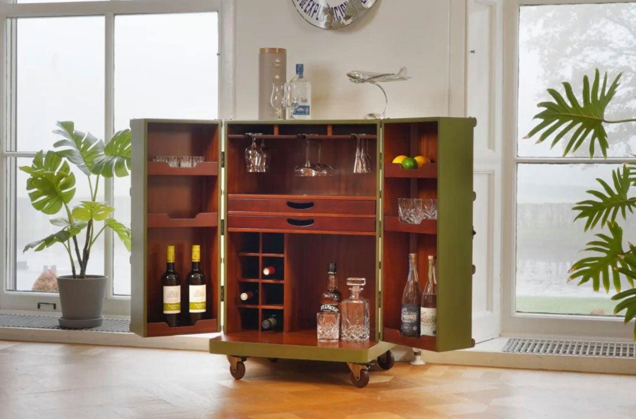 AUTHENTIC MODELS Barschrank Polo Club Bar, Field Green