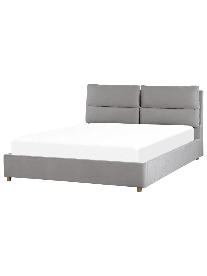 Beliani Doppelbett BATILLY in Grau - (W) 174 x (H) 105 x (L) 224 cm günstig kaufen onesize
