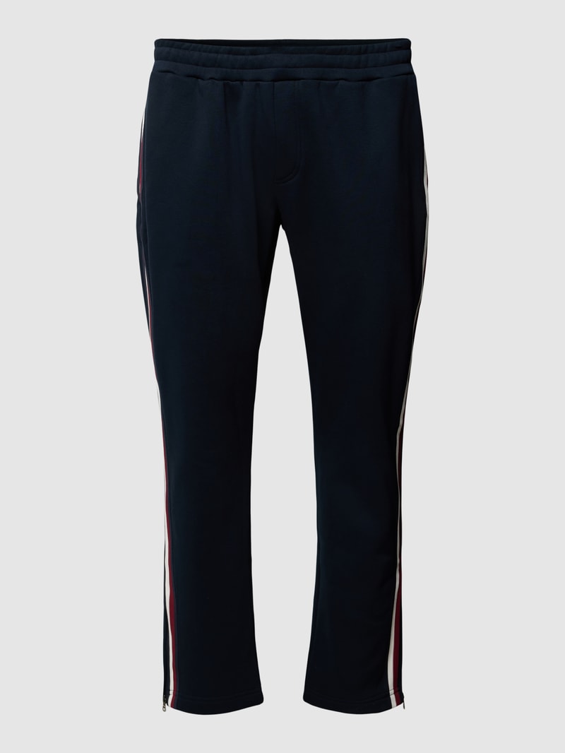PLUS SIZE Sweatpants mit Kontraststreifen in marineblau