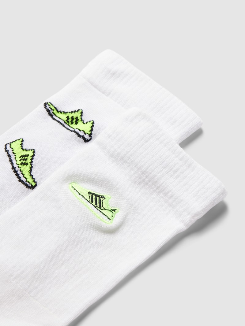 Socken mit Label-Detail im 2er-Pack in weiß