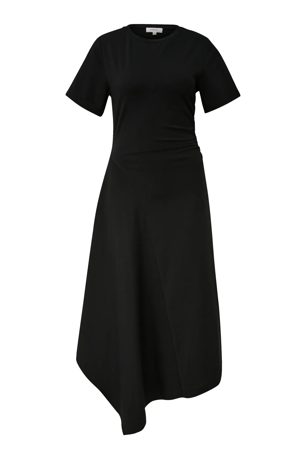 s.Oliver  Kleid, Maxi, mit ausgestelltem Saum, Rundhalsausschnitt
