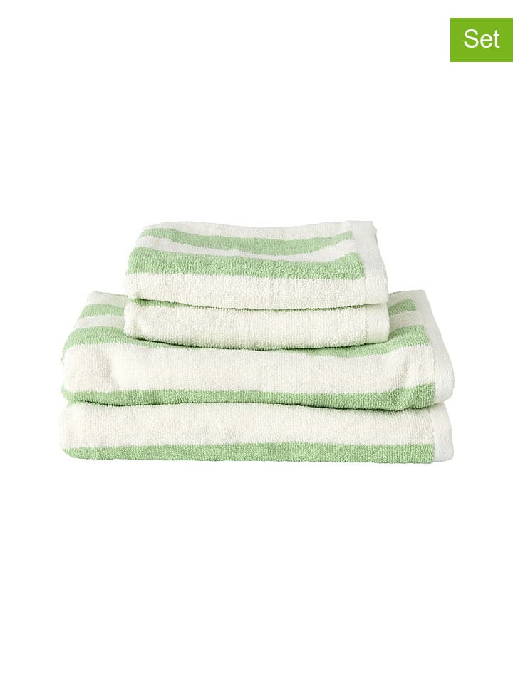 Ellos Home 4tlg. Frottier-Set ''Saga'' in Hellgrün günstig kaufen onesize