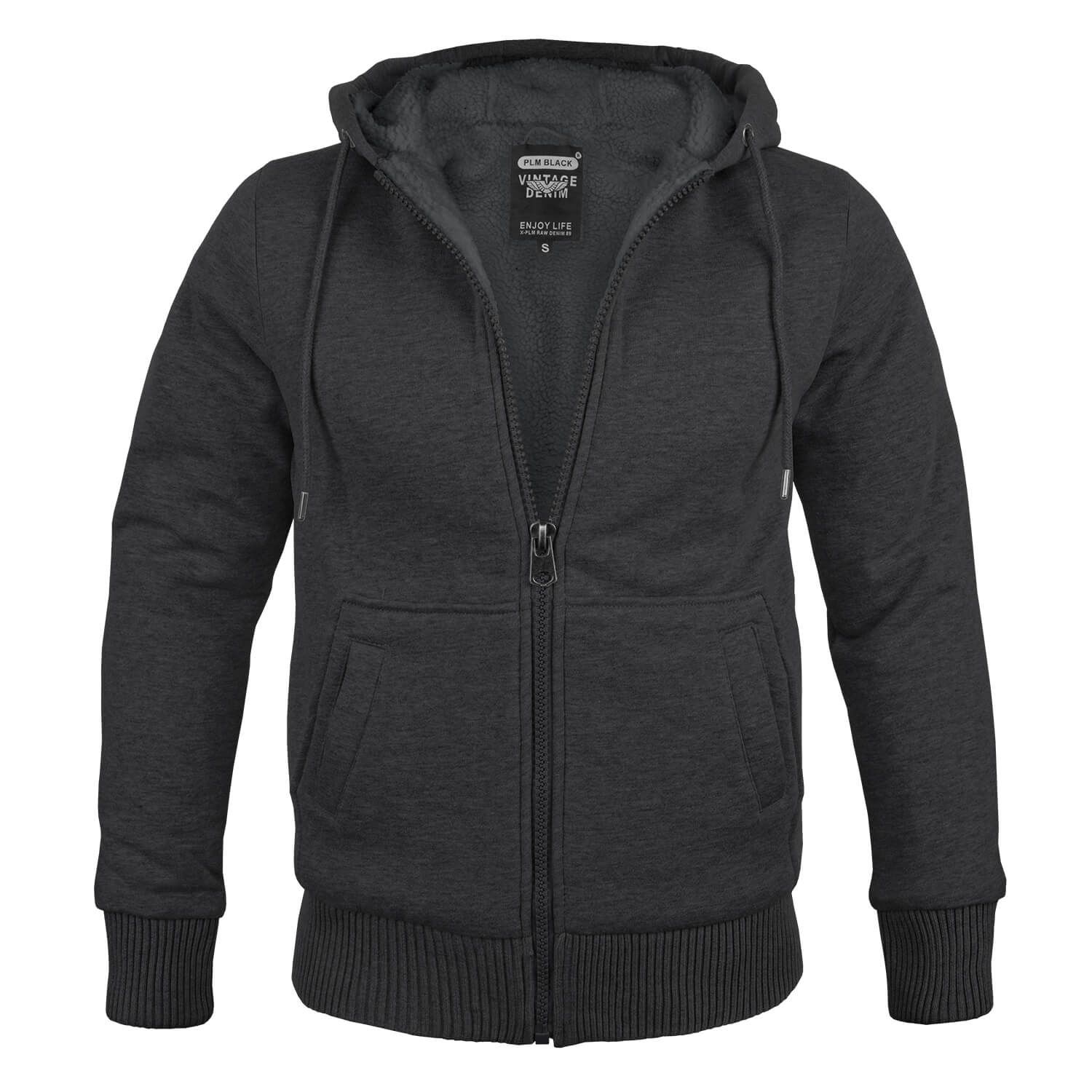 Hooded Sweatjacke mit Teddyfutter