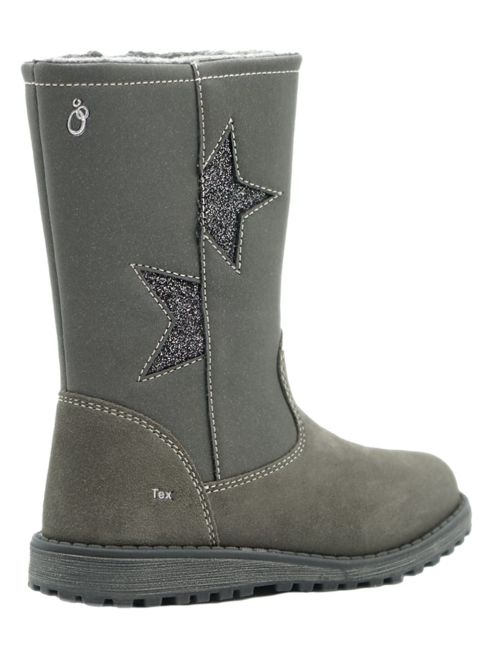 lamino Leder-Boots in Grau günstig kaufen