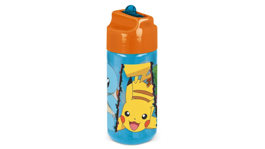 Pokemon - Trinkflasche mit Strohhalm ca. 430ml