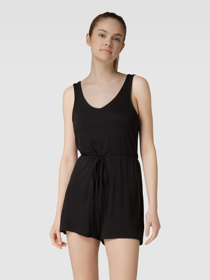 Jumpsuit mit V-Ausschnitt Modell 'NEORA' in schwarz