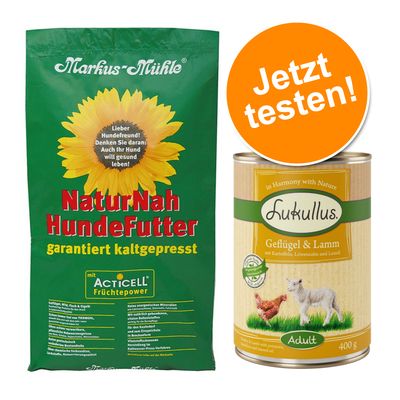 Probierpaket 5 kg Markus-Mühle + 6 x 400 g Lukullus