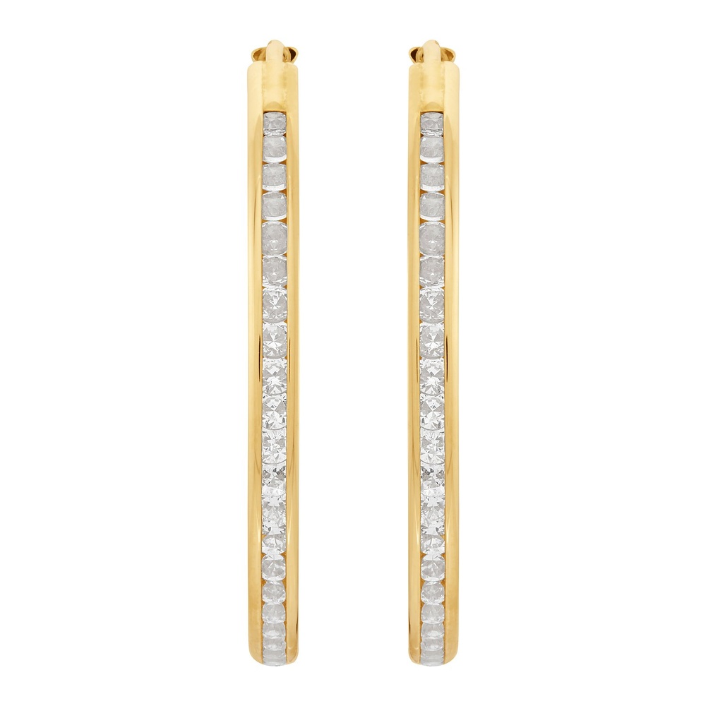 FAVS Créoles 375 Or jaune Boucles d'oreilles