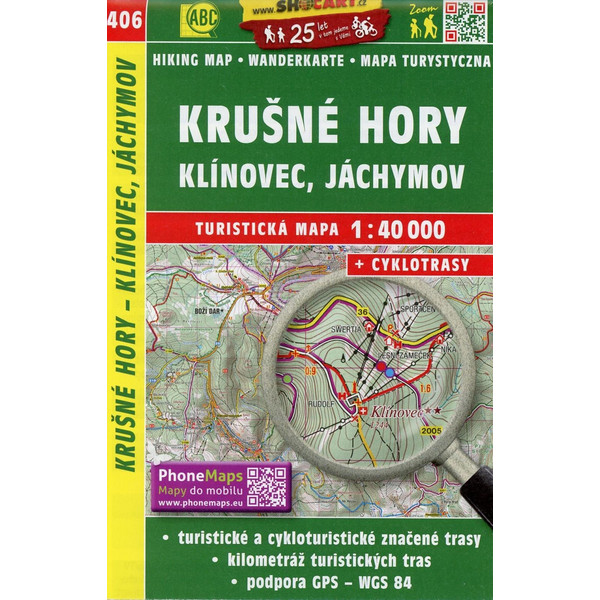 Wanderkarte Tschechien Krusne hory - Klinovec, Jachymov 1 : 40 000 - Wanderkarte