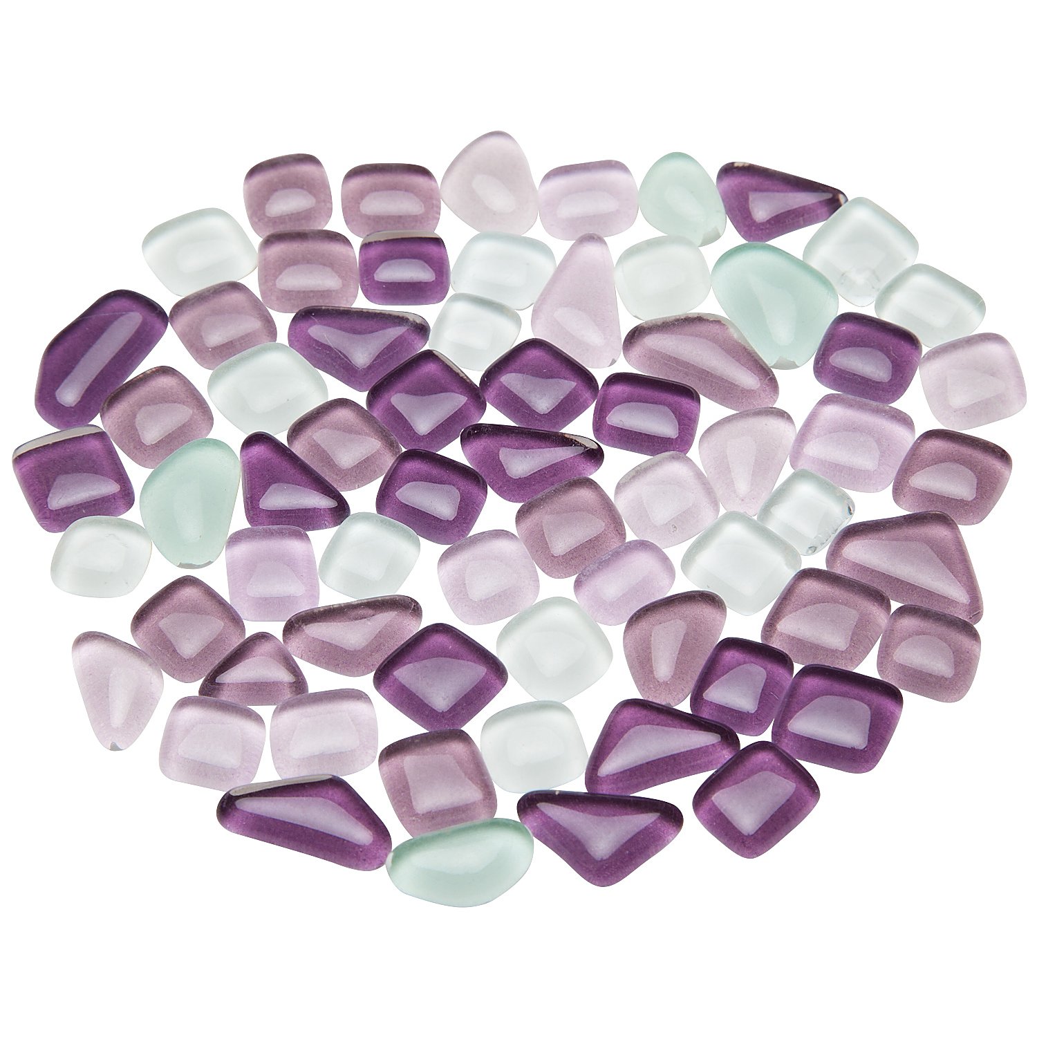 Softglas-Mosaik, lila-mix, polygonal, 10 - 20 mm, 200 g