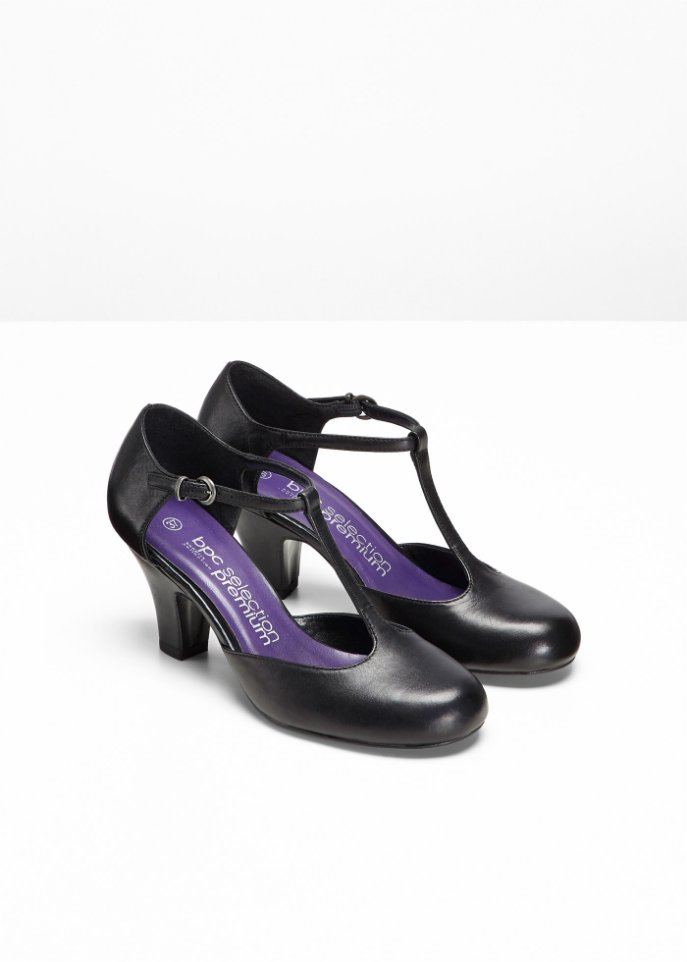 Spangenpumps aus Leder