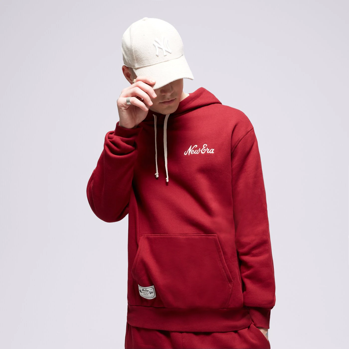 NEW ERA HOODIE NE OS NONE Dunkelrot