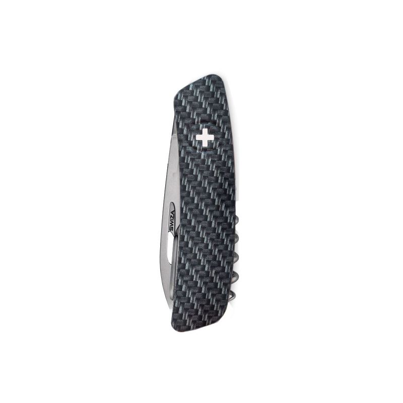 Swiza D03 AllMatt Carbon Fiber, Schweizer Taschenmesser made in Swiss