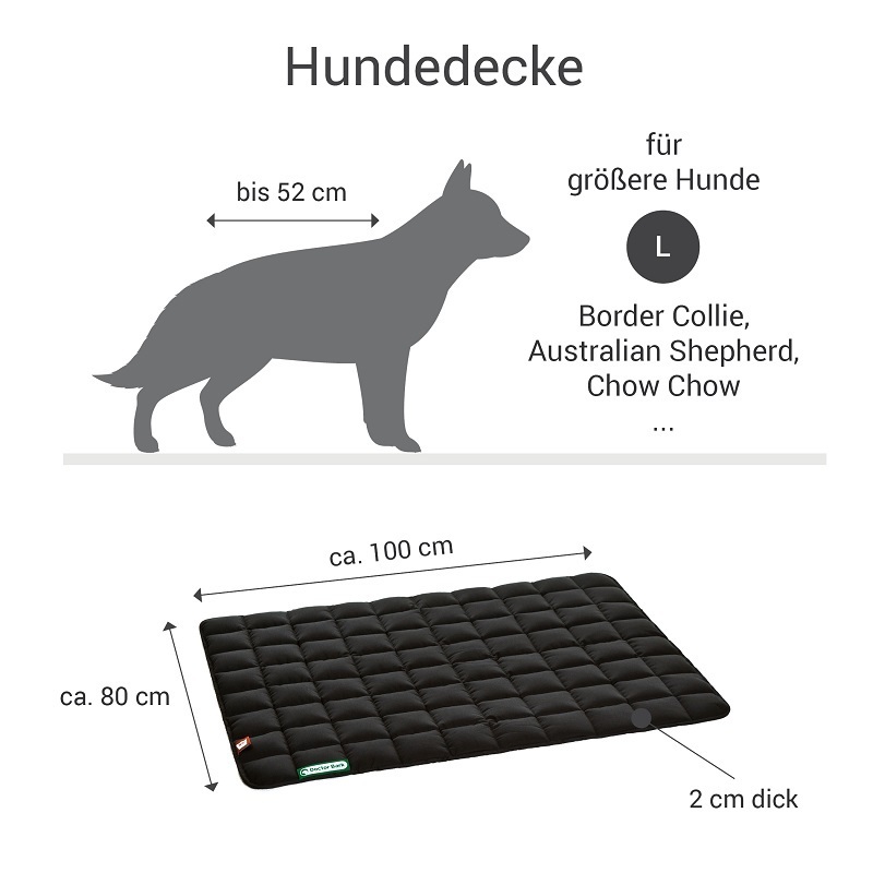 Doctor Bark Hundedecken Doctor Bark Liegedecke schwarz L