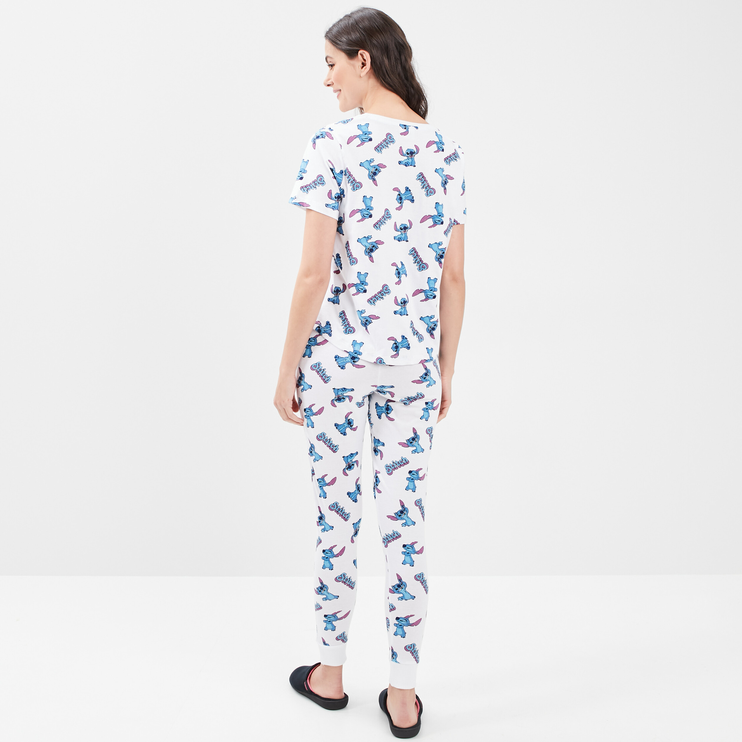 Ensemble pyjama Lilo et Stitch blanc femme | La Halle