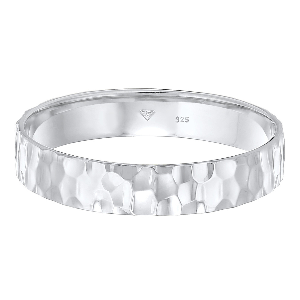 KUZZOI KUZZOI Bague Hommes Bande Organique structuré en argent sterling 925 Bague