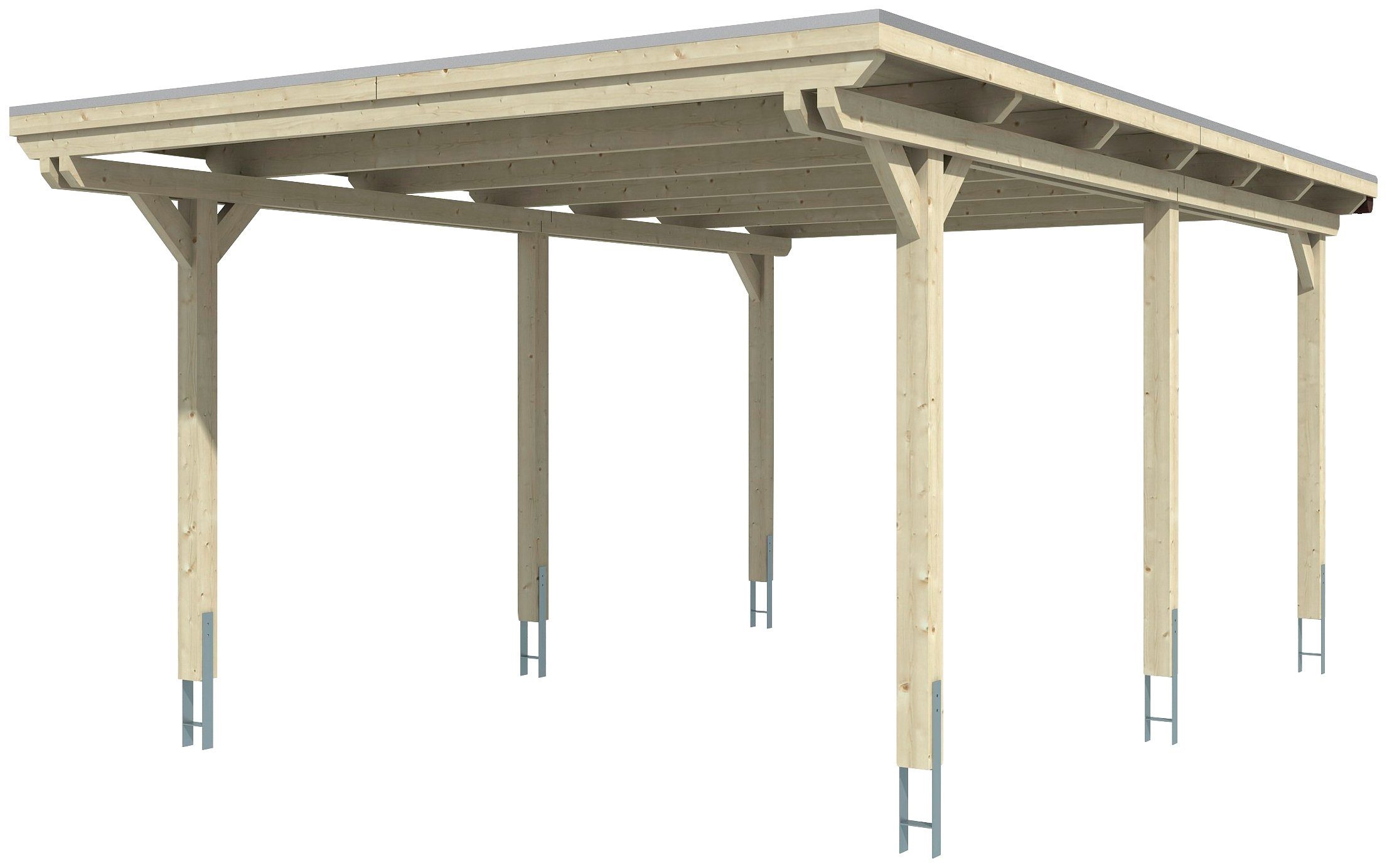 Skanholz Einzelcarport Emsland, BxT: 404x604 cm, 223 cm Einfahrtshöhe