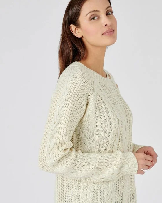 Pull en maille perlée et torsadée Thermolactyl