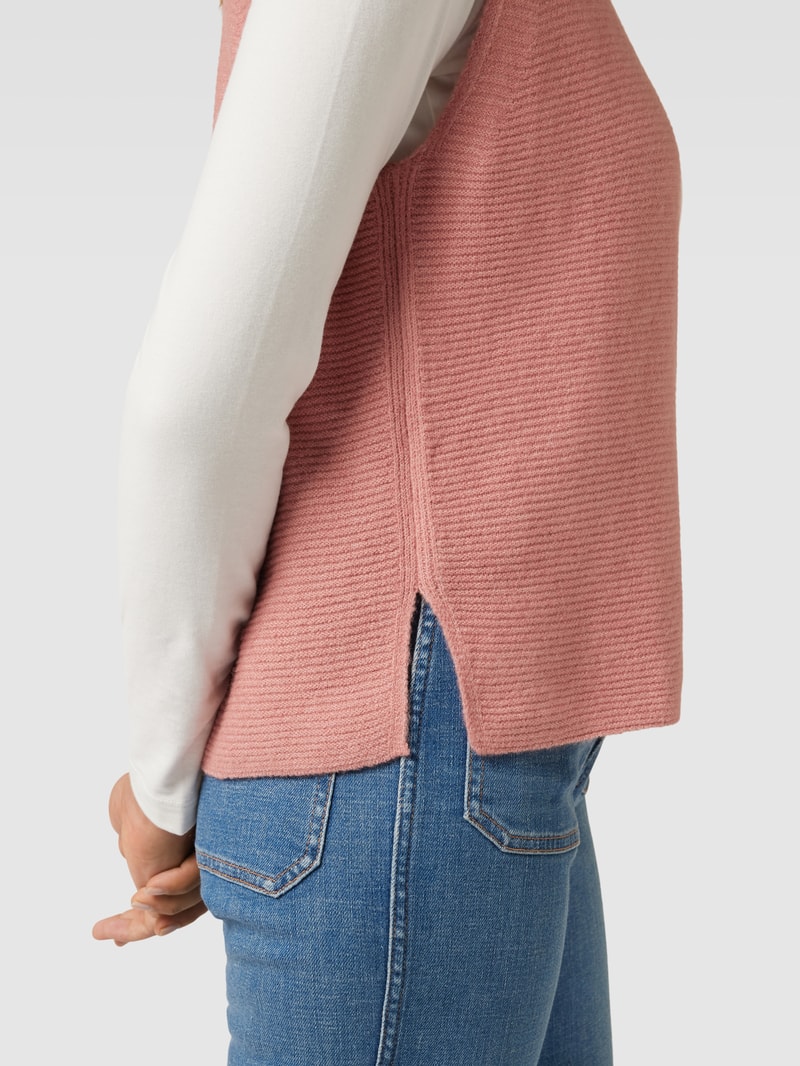 Stricktop in melierter Optik in rosé meliert
