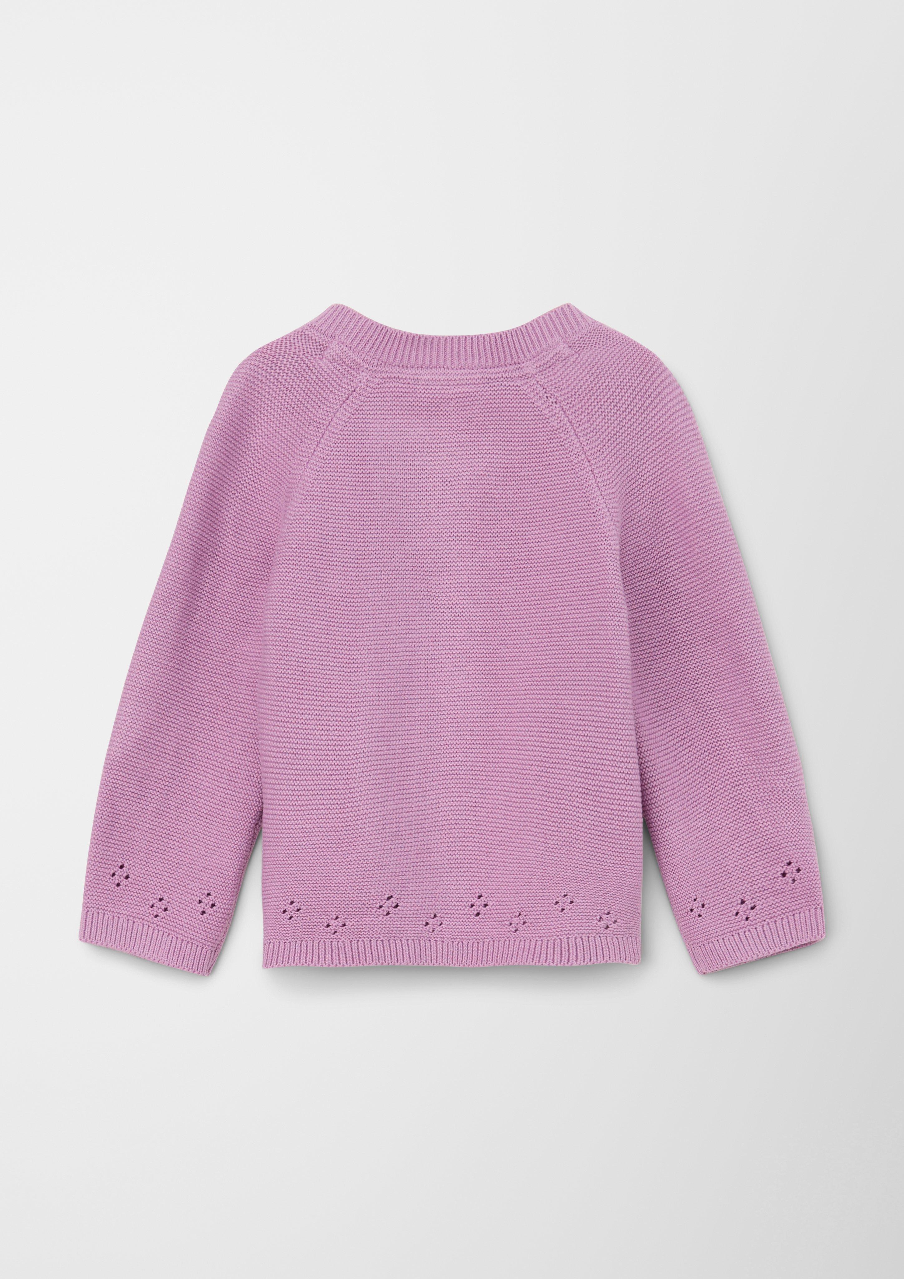Strickjacke mit Ajour-Detail  2128793-4443