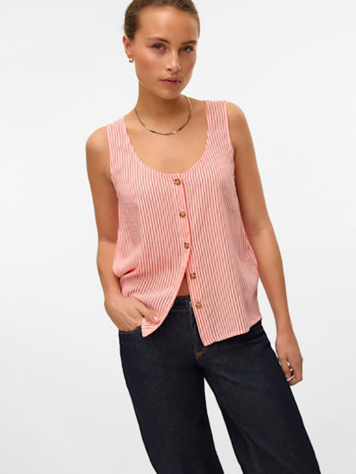 Vero Moda Top in Rot/ Weiß günstig kaufen