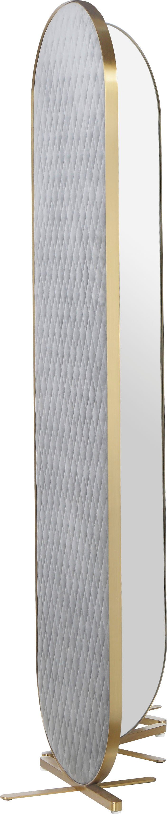Guido Maria Kretschmer Home&Living Raumteiler, ovale Spiegelflächen, Rückseite mit Samtvelours Bezug, Breite 138,5 cm