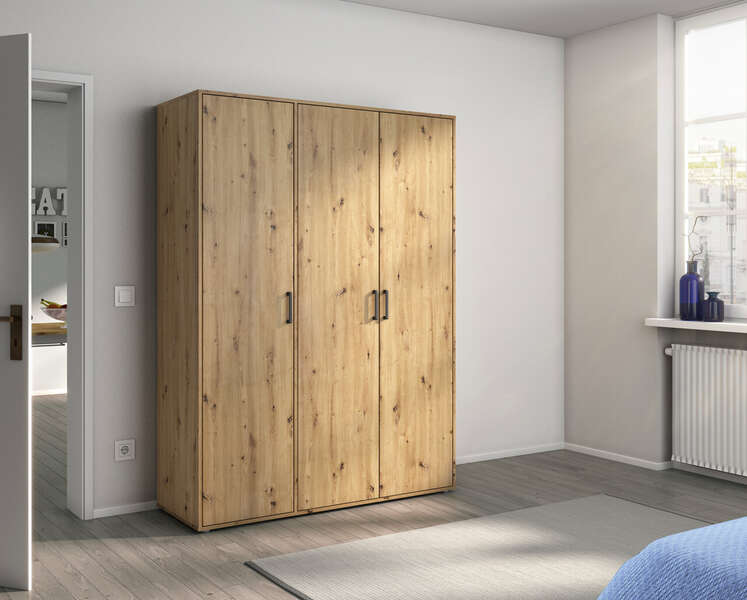 Rauch Möbel Voyager Drehtürenschrank, Schrank, Eiche Artisan, 3-türig