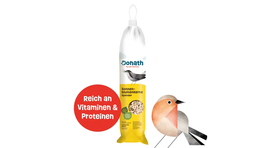 Donath Vogelfutter Energie-Spender geschälte Sonnenblumenkerne 500 g