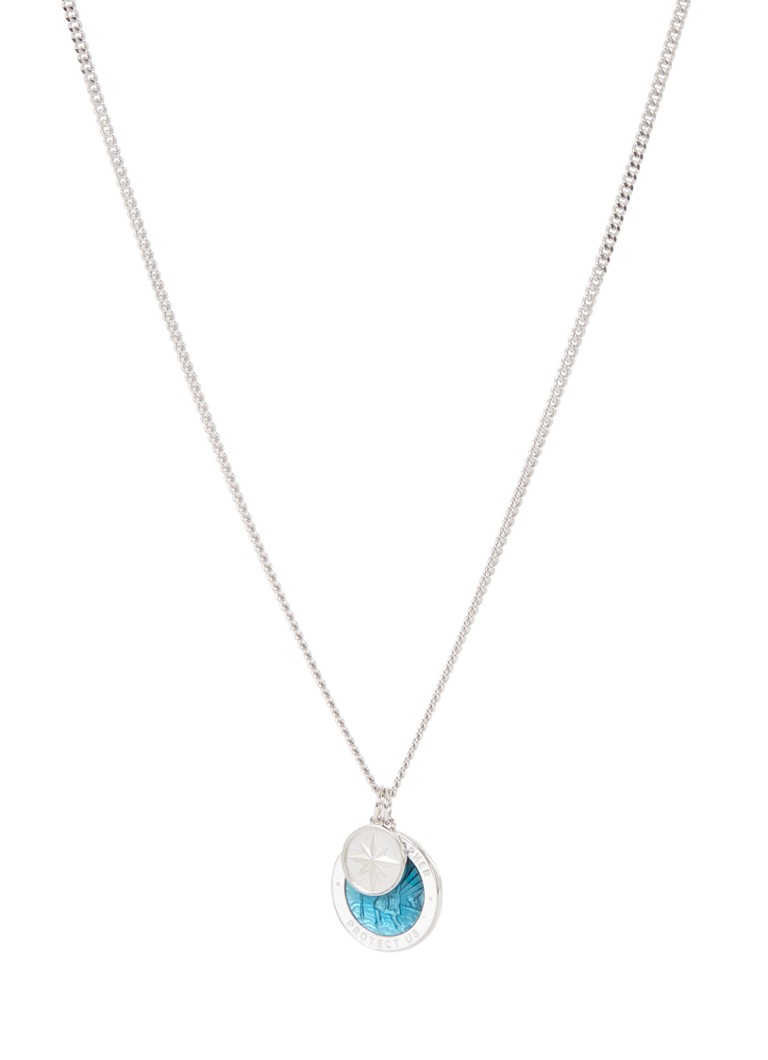 Miansai Saint Christopher Surf link necklace of silver