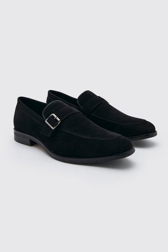 Loafer aus Wildlederimitat mit Schnalle