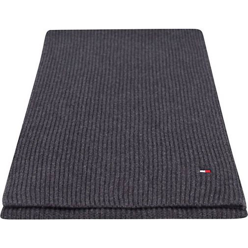 TOMMY HILFIGER Herren Schal ESSENTIAL FLAG SCARF aus Baumwolle und Kaschmir