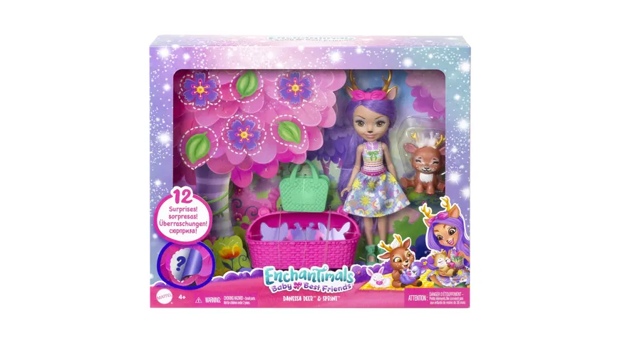 Enchantimals Baby Best Friends Danessa Deer Puppe & Sprint Figur