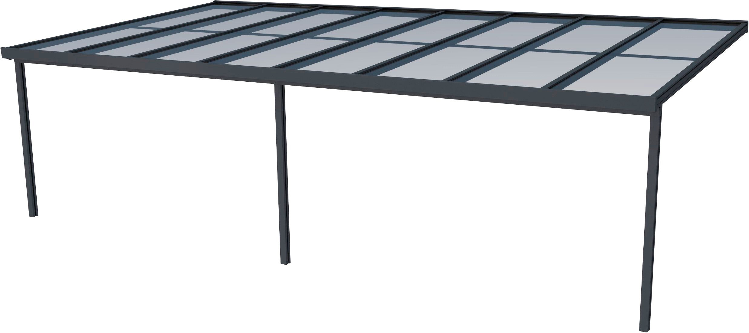 GUTTA Terrassendach Premium, BxT: 812,5x406 cm, Bedachung Dachplatten, BxT: 813x406 cm, Dach Acryl bronce