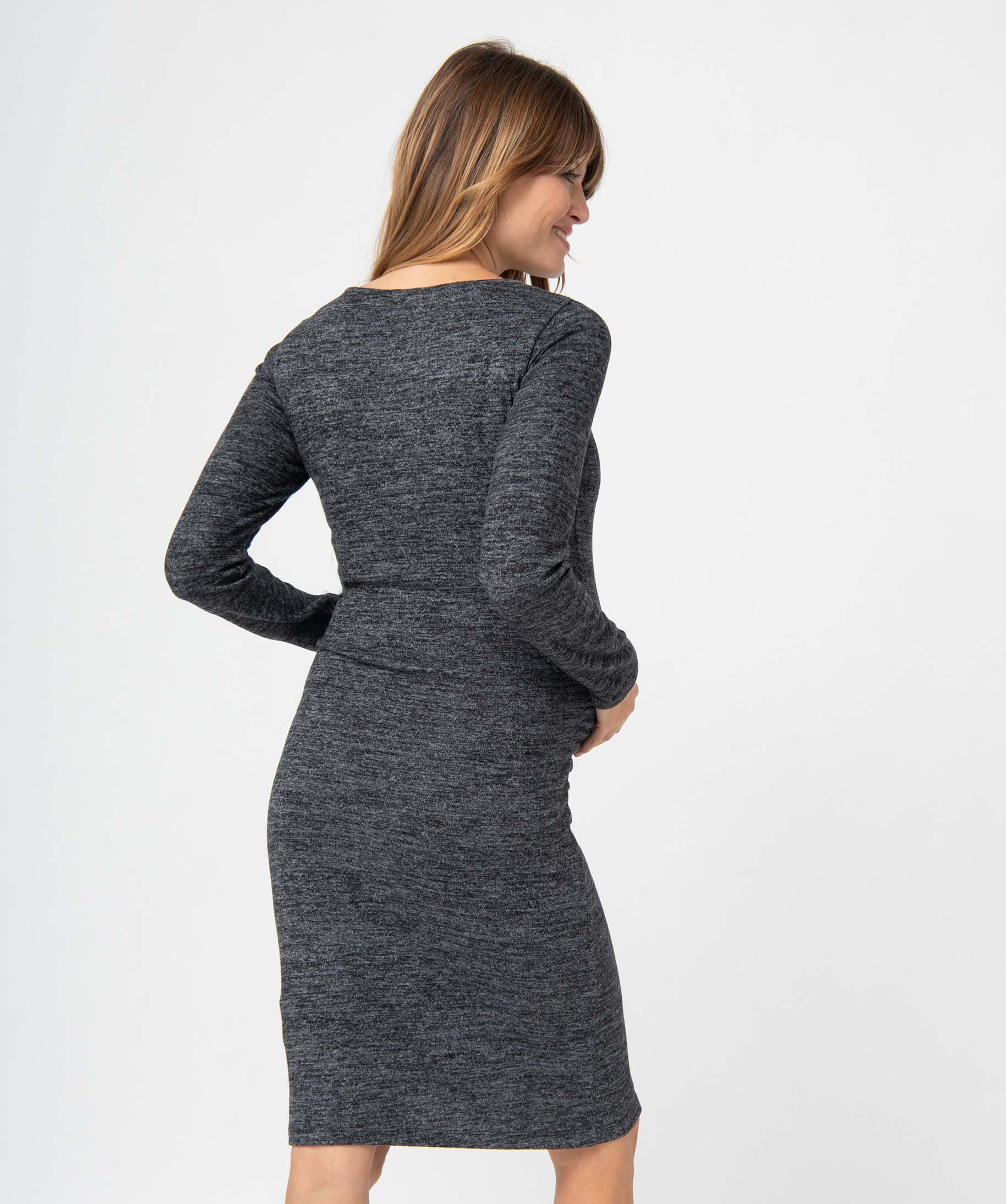 Robe de grossesse en maille souple et extensible gris | GEMO