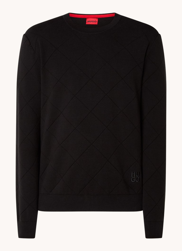 HUGO BOSS Symond fine-knit pullover with logo print
