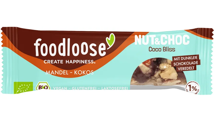 FOODLOOSE Bio-Nut&Choc Coco Bliss Riegel 30 g