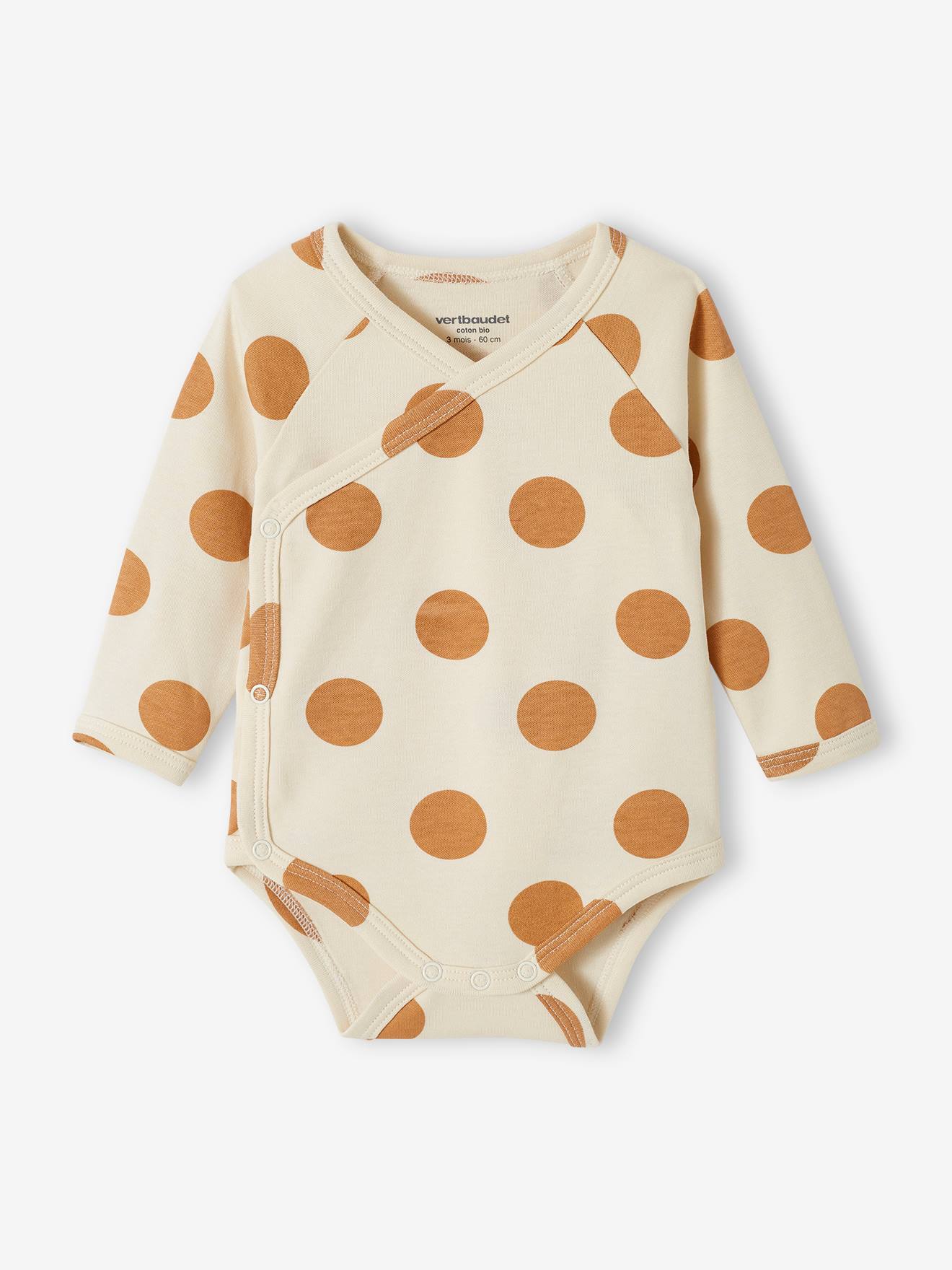 Vertbaudet 5er-Pack Baby Wickelbodys aus Bio-Baumwolle Oeko-Tex - pack karamell schäfchen
