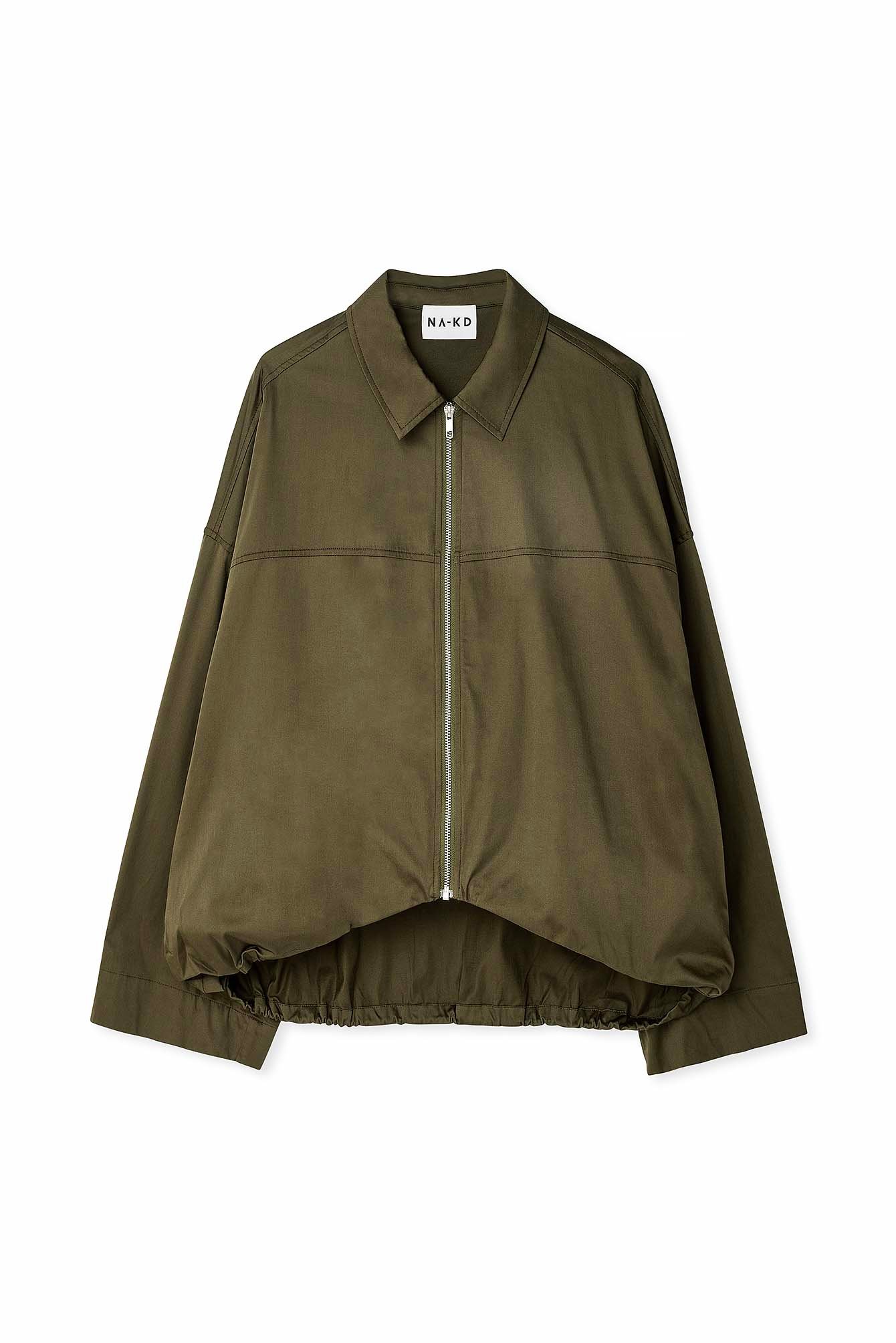Oversized-Jacke mit Kordelzugdetail