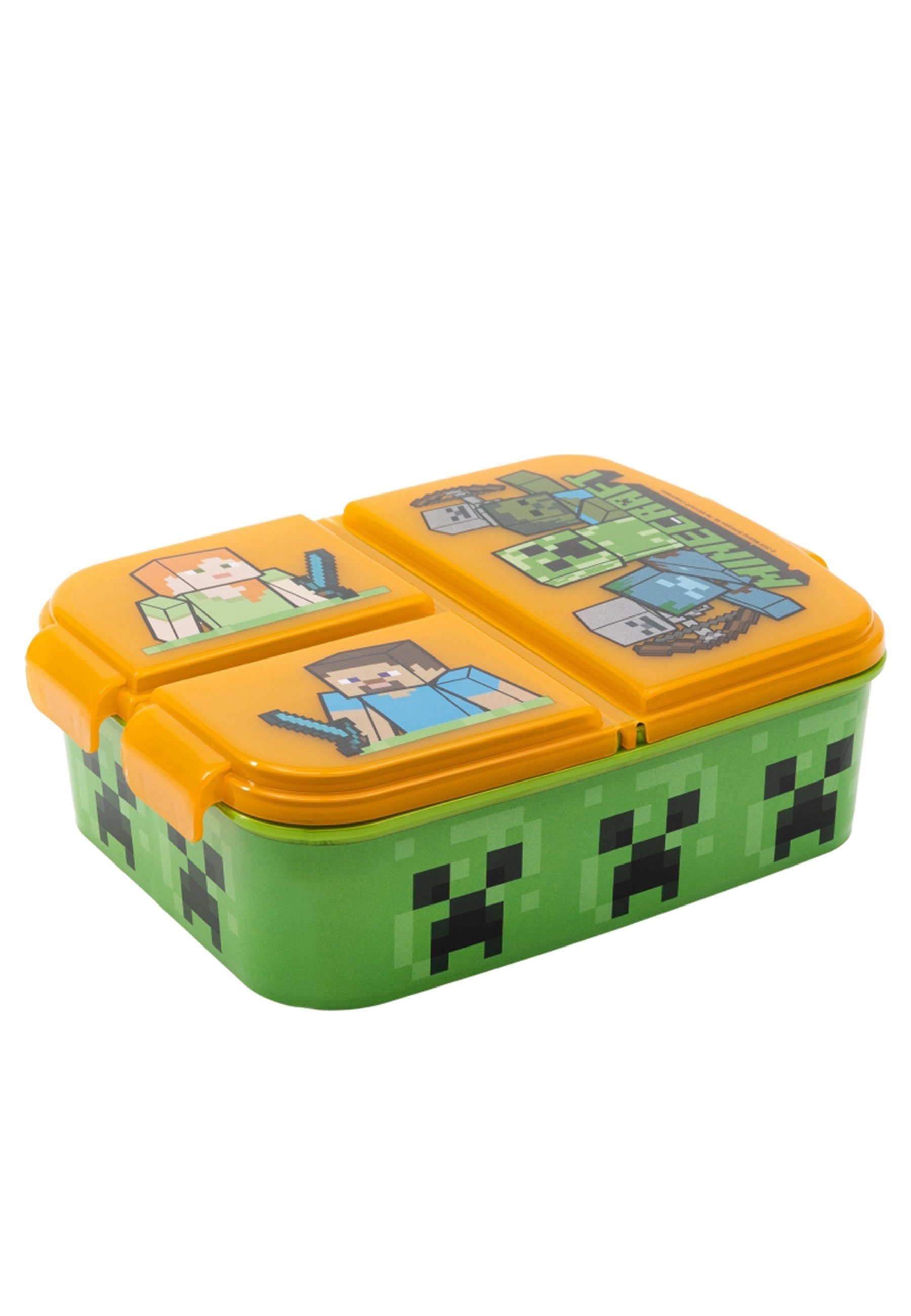 Minecraft Lunchbox Brotdose Minecraft, Vesperdose mit 3 Fächern