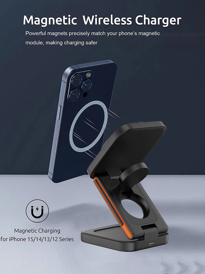 SmartCase Kabellose 3-in-1-Ladestation in Schwarz günstig kaufen onesize